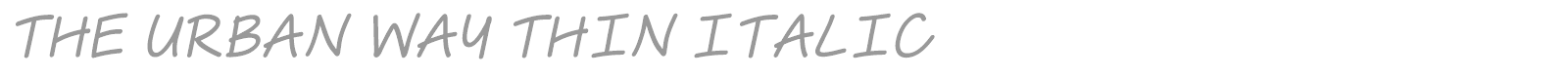 The Urban Way font preview